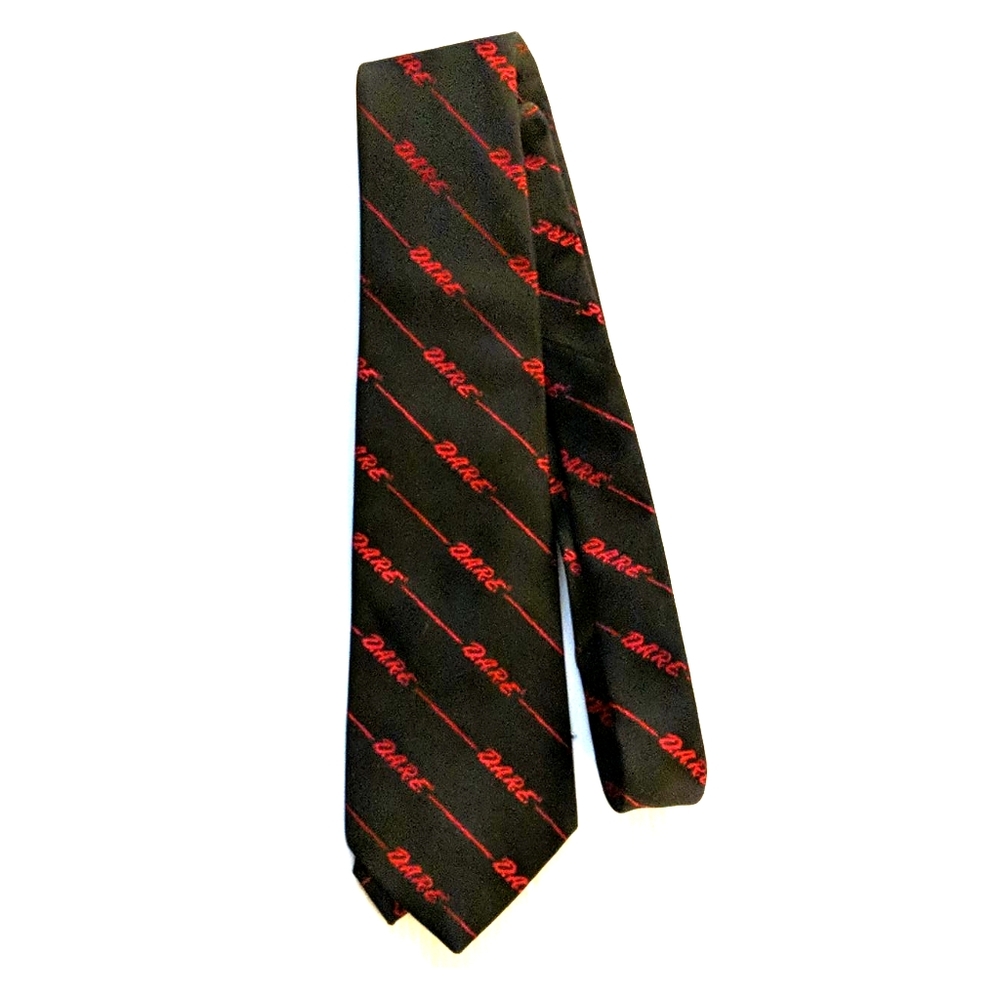 Vintage black & red D.A.R.E tie